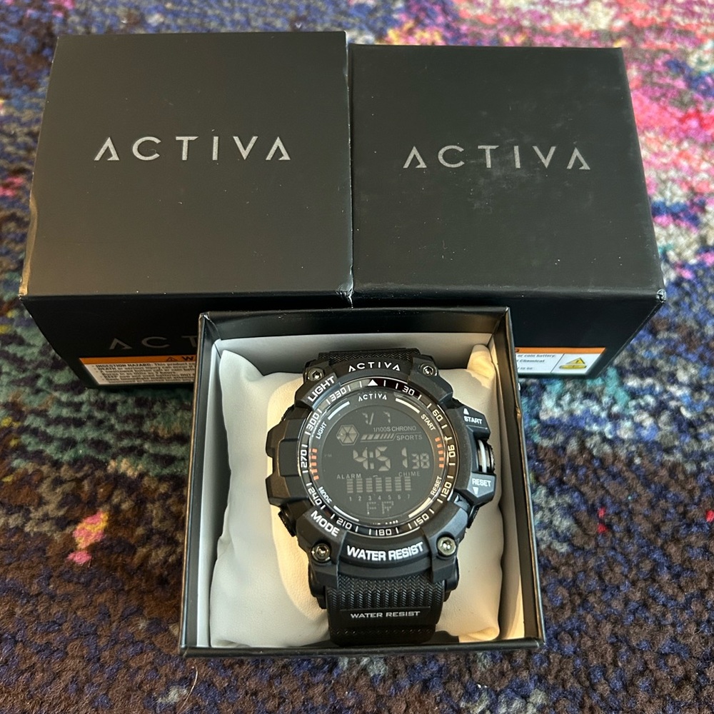 Activa x Invicta Men's Black Sports Watch NEW
